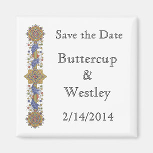 Íman Elegant Save the Date Antique Art Custom Magnets