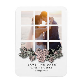 Íman Elegant Window with Image Wedding Save the Date