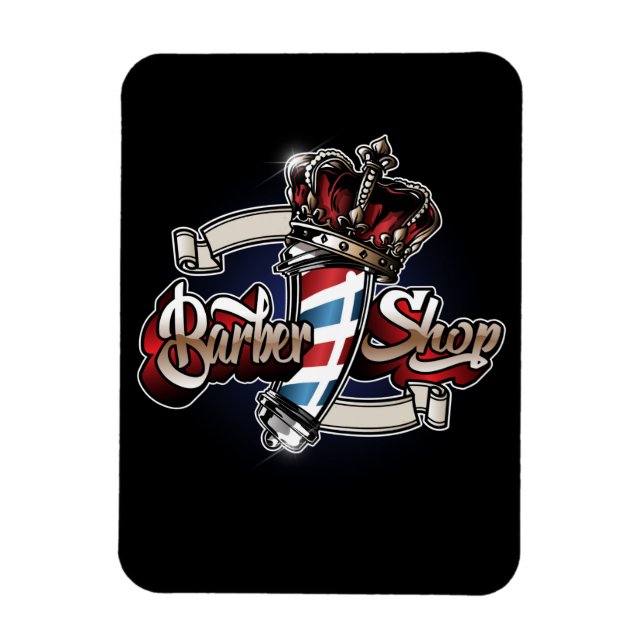 Íman Elegante Barber Pole e Personalizar Coroa (Vertical)