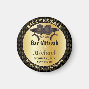 Íman Elegante Barra de Ouro Mitzvah Tefillin Salve a Da