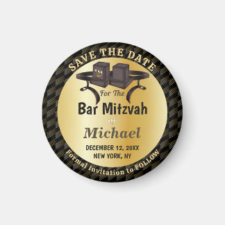 Íman Elegante Barra de Ouro Mitzvah Tefillin Salve a Da