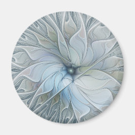 Íman Elegante Beleza Arte Fractal Abstrata Moderna Flor