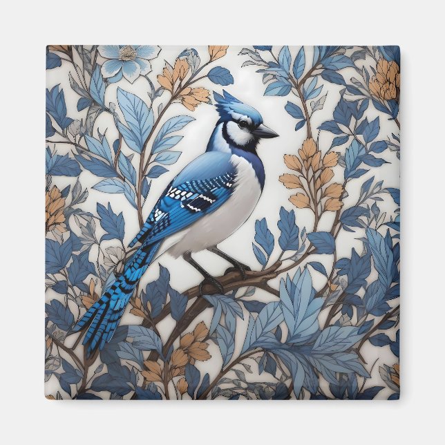 Íman Elegante Blue Jay William Morris Inspirou (Frente)