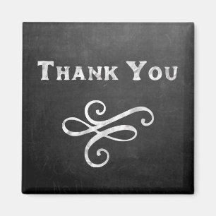 Íman Elegante Chalkboard Obrigado A Dar Um Magneta