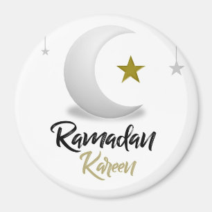Íman Elegante Desenho do Crescente de Ramadan Kareem Ar