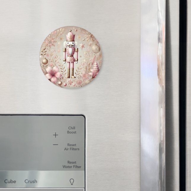 Íman Elegante e Caprichoso Quebra-Nozes Pastel Rosa e D (In Situ (Fridge))