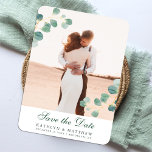 Íman Elegante Eucalyptus Greenery Salve A Data Casament<br><div class="desc">Elegante Eucalyptus Greenery Salve A Data De Casamento Salve O Magneta De Data. Todos os textos estão pré-organizados para que você personalize fácil e rapidamente com seus próprios detalhes.</div>