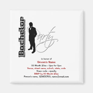 Íman Elegante formal do partido de veado do solteiro