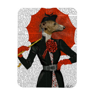 Íman Elegante Greyhound e Red Umbrella 2