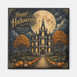 Íman Elegante Mansão Assombrada de Halloween