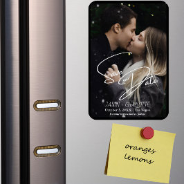 Íman Elegante Modern Salva O Modelo De Foto De Data