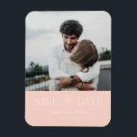 Íman Elegante Moderno Salve o Pêssego de Data<br><div class="desc">Elegante Moderno Salve o Pêssego de Data</div>