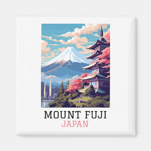 Íman Elegante Monte Fuji Japão Viagem Art