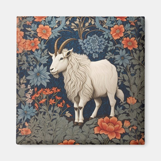 Íman Elegante Mountain Goat William Morris Inspirado (Frente)
