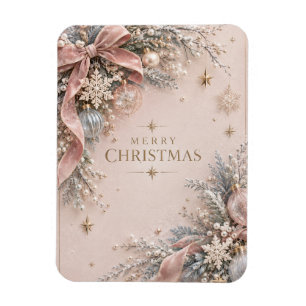 Íman Elegante Natal Feminino, Estilo Rosa Poeirento