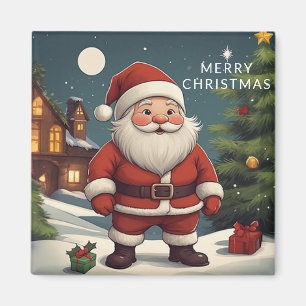Íman Elegante Natal Papai Noel Feliz Natal Feriado