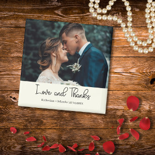 Íman Elegante Noiva de Marfim Amor e Agradecimento Foto