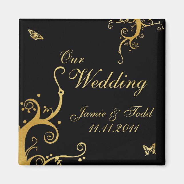 Íman Elegante Nosso Casamento (Frente)