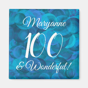 Íman Elegante Ocean Blue 100 e maravilhoso aniversário