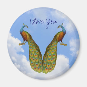 Íman Elegante Peacock Eu Te Amo Magnet