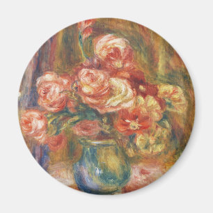 Íman Elegante Pintura de Rosa Renoir no Estilo Shabby C