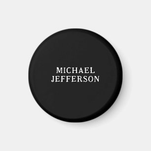 Íman Elegante Preto Branco Personalizado Personalizado