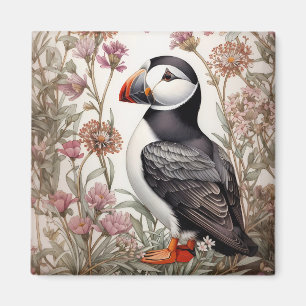 Íman Elegante Puffin William Morris Inspirou Floral