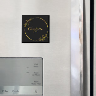 Íman Elegante Quadro com Nome Personalizado