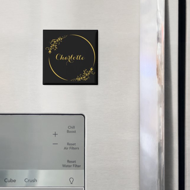 Íman Elegante Quadro com Nome Personalizado (In Situ (Fridge))