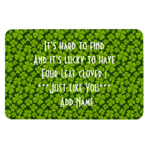 Íman Elegante Quatro Folhas Folha Floral