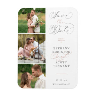 Íman Elegante Quic Pink 3 Fotos de Casamento Sofisticad