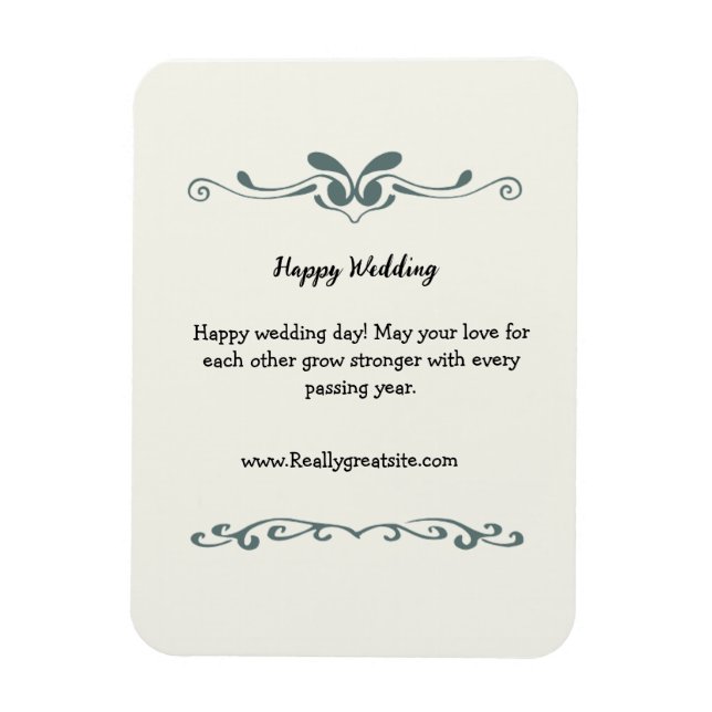 Íman elegante recepção de casamento personalizada (Vertical)
