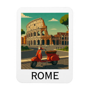 Íman Elegante Roma Itália Coliseu Viagem Vintage