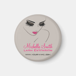 Íman Elegante rosa e Cinza Extensão de Lash Salão de Be