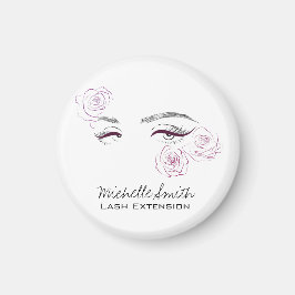 Íman Elegante Rosas Rosa Floral Watercolor Beauty Salon