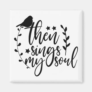 Íman Elegante Script Typografia Cita Minha Alma