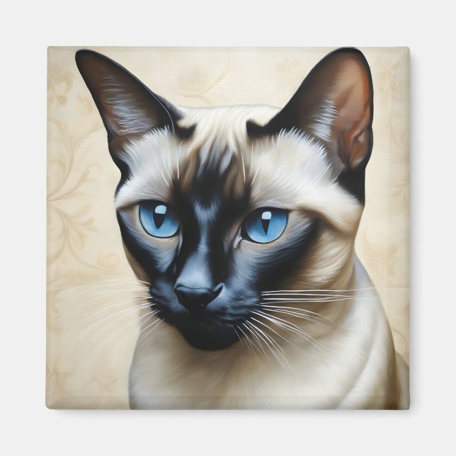 Íman Elegante Siamese Cat (Frente)