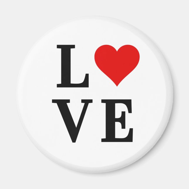 Íman Elegante Simples do Coração do AMVE (Frente)