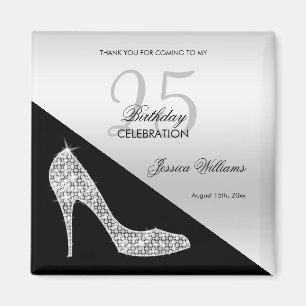 Íman Elegante Stiletto com Lantejoulas, Favor de Aniver