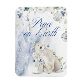 Íman Elegante Tipografia de Aquarela Verde Neve