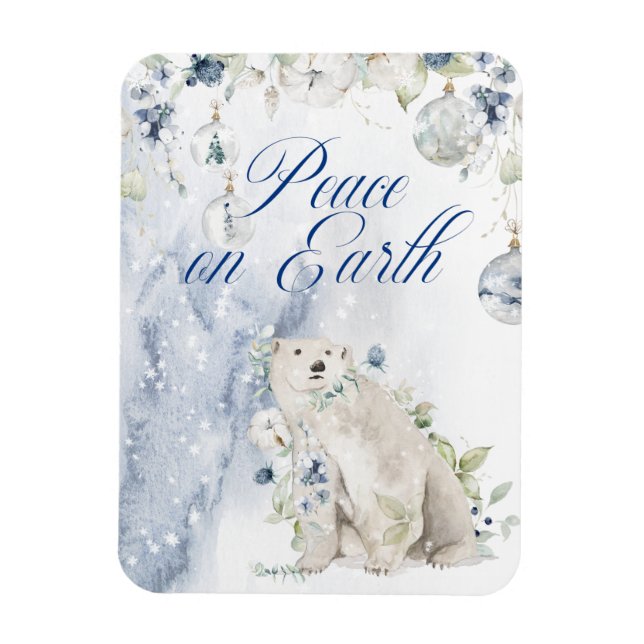 Íman Elegante Tipografia de Aquarela Verde Neve (Vertical)