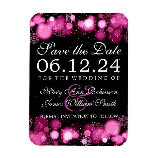 Íman Elegante Winter Salve Date Pink Lights (Vertical)