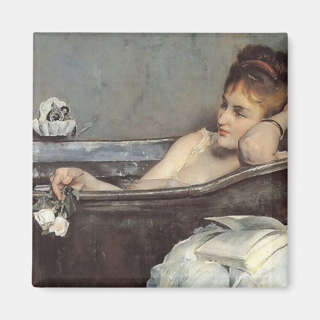 Íman Elegante Woman in the Bath (por Alfred Stevens) (Frente)