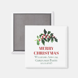 Íman Elegantes Bagas Natal Botânico Simples