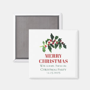 Íman Elegantes Bagas Natal Botânico Simples