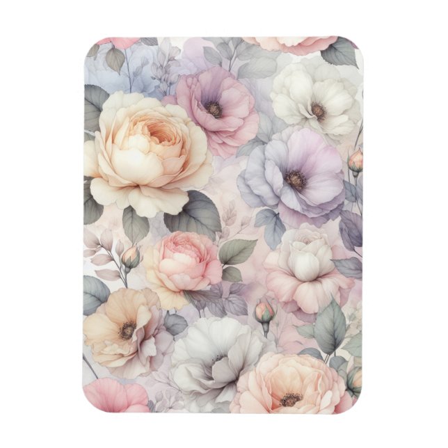 Íman Elegantes Flores de Rosa (Vertical)