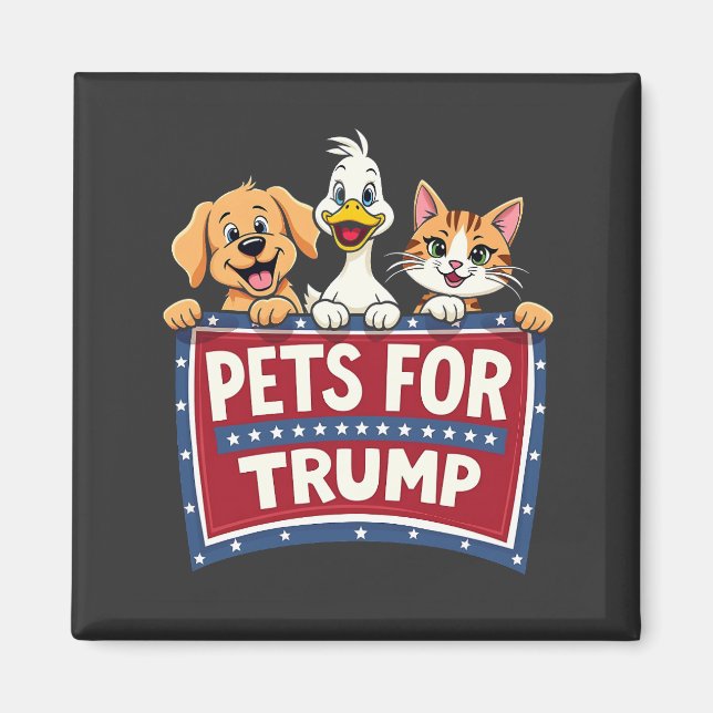 Íman Eleição De Cães De Mága Para Trump Cats (Frente)