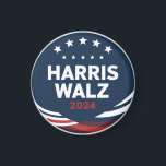 Íman Eleição do Botão Retro para Democratas Harris Walt<br><div class="desc">Eleição do Botão Retro para Democratas Harris Waltz 2024</div>