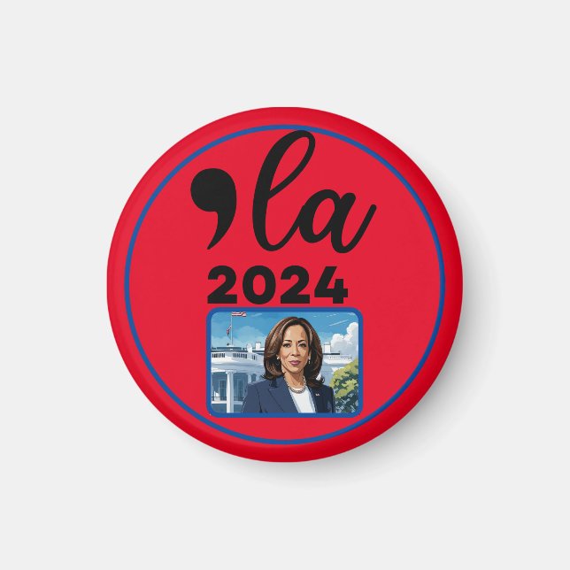 Íman Eleição Kamala Harris 2024 Engraçado Anti Trump (Frente)