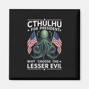 Íman Eleições Engraçadas de 2024 Cthulhu Para President